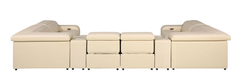 1116 - 8-Piece U-Shaped Sectional Sofa In With 4 Power Recliners & Power Headrest