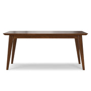 Simpli-Home Draper dining table with rectangular top, wooden finish, and sturdy legs, ideal for modern dining rooms.