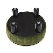 Riley - Round Footstool Ottoman - Olive Green - R&R Furniture Gallery (Fountain Valley, CA)