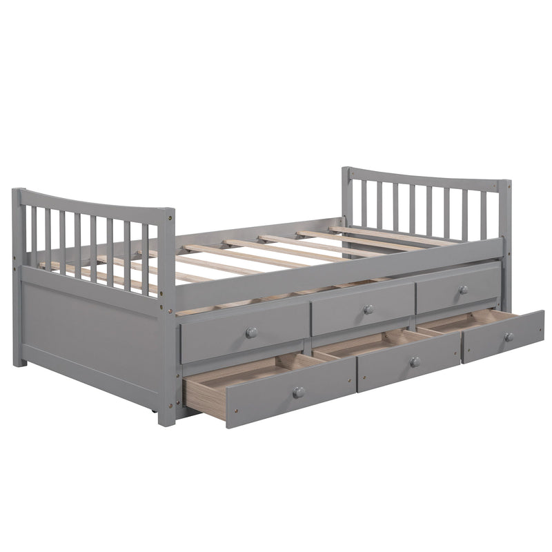 Twin Size Daybed With Trundle And Drawers - R&R Furniture Gallery (Fountain Valley, CA)