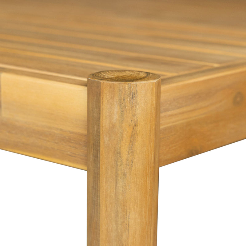 Classic Patio Dining Table, Acacia Wood - Light Teak - R&R Furniture Gallery (Fountain Valley, CA)