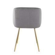 Pair of Lumi Source Fran contemporary elegant design chairs from the chair set, showcasing modern style and sleek upholstery.