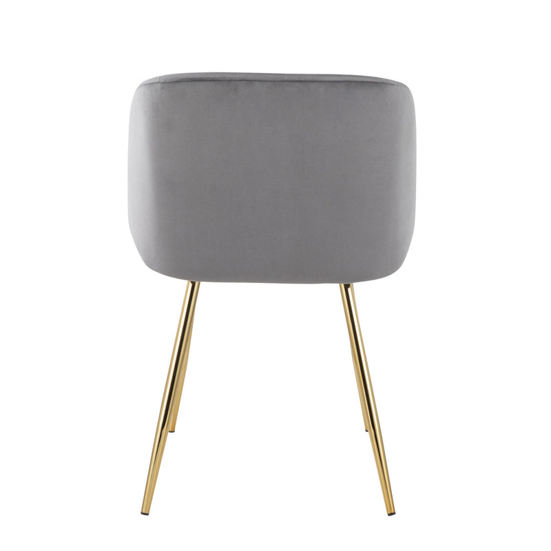 Pair of Lumi Source Fran contemporary elegant design chairs from the chair set, showcasing modern style and sleek upholstery.