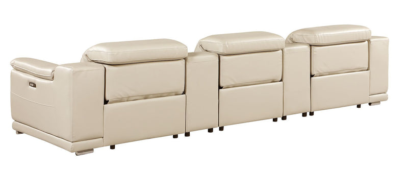 9762 - 5-Piece Modular Power Reclining Sofa And Loveseat Set With 3 Power Recliners In