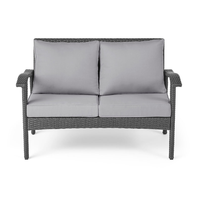 Honolulu - Loveseat - Gray / Silver - R&R Furniture Gallery (Fountain Valley, CA)