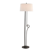 Lumi Source Shadow contemporary black and white floor lamp with a sleek modern design and curved silhouette.
