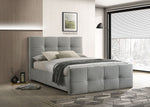 Merced - E.King Bed, Light Gray
