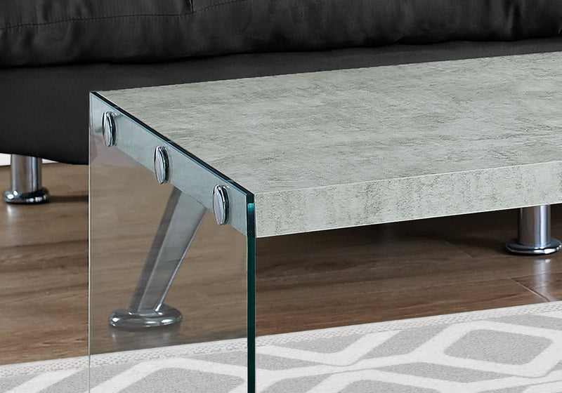 Coffee Table Rectangular For Living Room Clear Tempered Glass - R&R Furniture Gallery (Fountain Valley, CA)