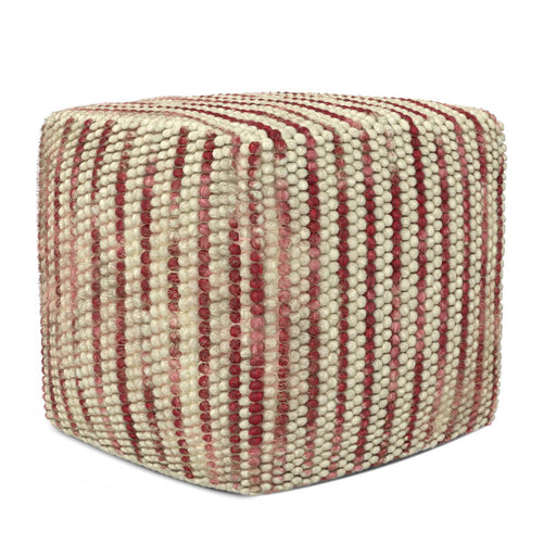 Zoey - Handcrafted Woven Cube Pouf - R&R Furniture Gallery (Fountain Valley, CA)