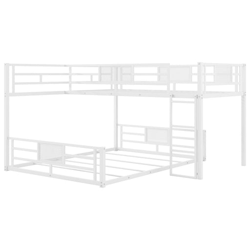 Dreamland L-shaped bunk bed with safety rails and sturdy wooden frame, designed for space-saving and secure sleeping arrangements.