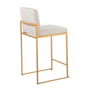 Lumi Source Fuji contemporary high-back counter stool with stylish design and dark wooden legs, perfect for modern kitchen counters.
