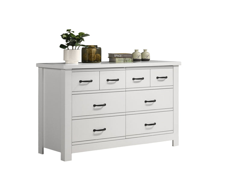 Cassini - 6 Drawer Dresser - White - R&R Furniture Gallery (Fountain Valley, CA)