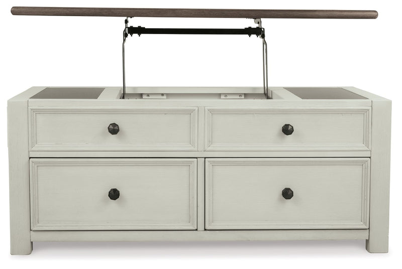 Bolanburg - Lift Top Cocktail Table - White / Brown / Beige - R&R Furniture Gallery (Fountain Valley, CA)