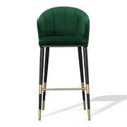 Adak - Modern Glam Green with Black & Gold Barstool — view 5