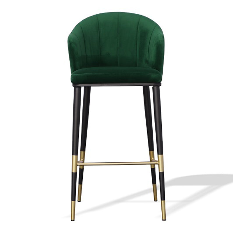 Adak - Modern Glam Green with Black & Gold Barstool — view 5