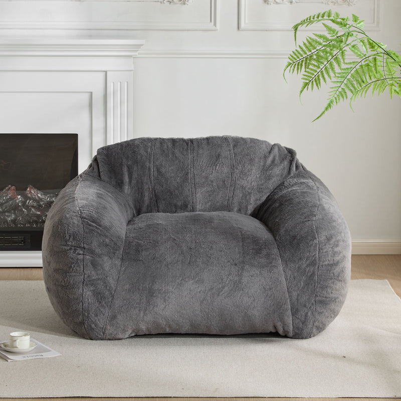 Sezze - Indoor Bean Bag Chair - Gray - R&R Furniture Gallery (Fountain Valley, CA)