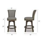 Henry - Armless Swivel Counter Height Bar Stool - R&R Furniture Gallery (Fountain Valley, CA)