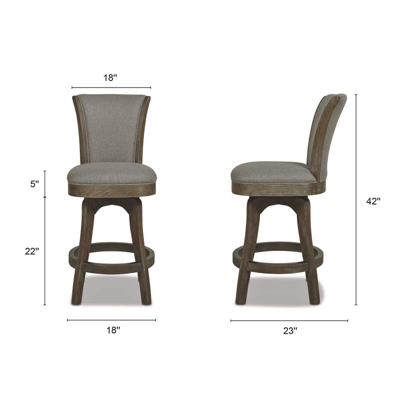 Henry - Armless Swivel Counter Height Bar Stool - R&R Furniture Gallery (Fountain Valley, CA)