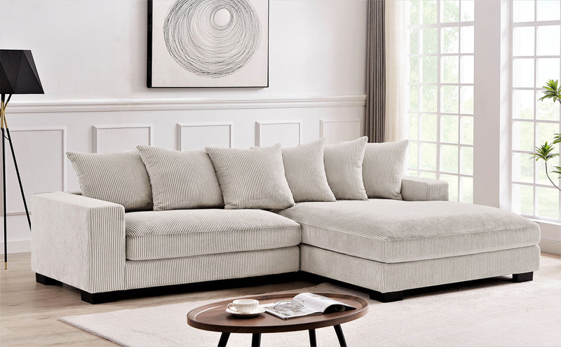 Luxe - Oversized 2 Piece Sectional Couches For Living Room, L Shaped Sofa With Chaise - R&R Furniture Gallery (Fountain Valley, CA)