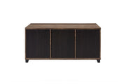 Nineel - Coffee Table - Obscure Glass, Rustic Oak & Black - R&R Furniture Gallery (Fountain Valley, CA)