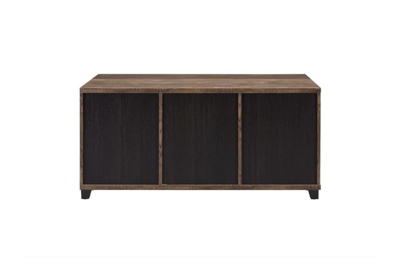 Nineel - Coffee Table - Obscure Glass, Rustic Oak & Black - R&R Furniture Gallery (Fountain Valley, CA)