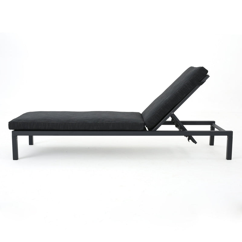 Modern Chaise Lounge With Wate Resistant Fabric Cushions - R&R Furniture Gallery (Fountain Valley, CA)