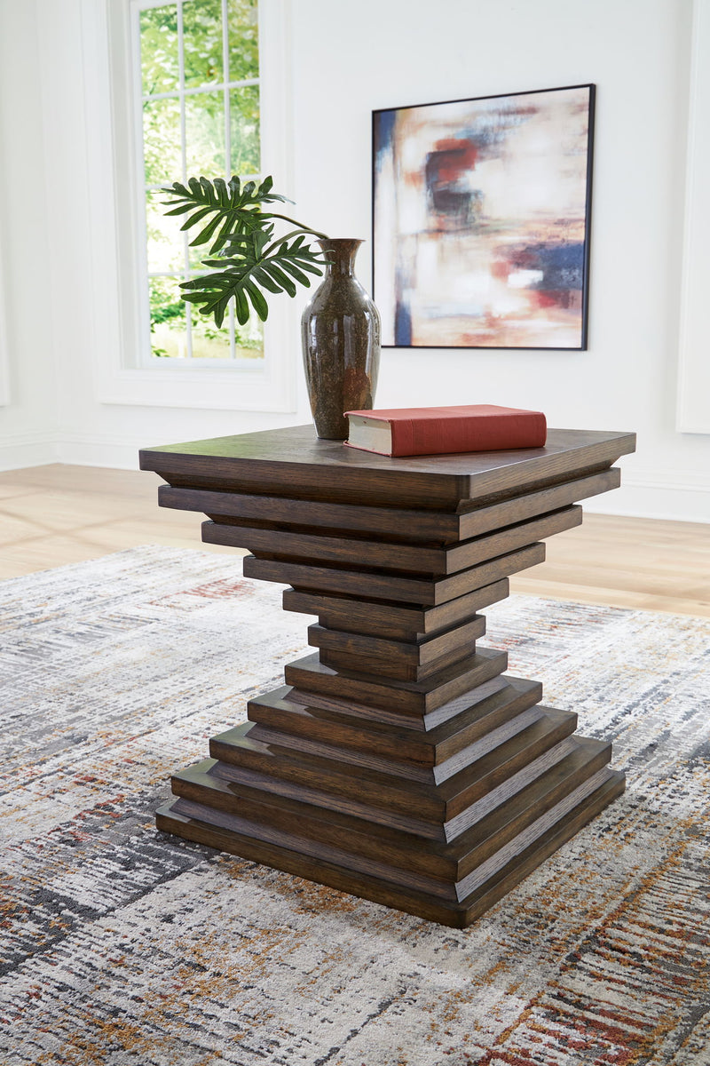Hannodream - Square End Table - Warm Brown - R&R Furniture Gallery (Fountain Valley, CA)