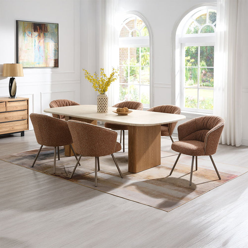 Lidi - Side Chair (Set of 2) - Rust Orange - R&R Furniture Gallery (Fountain Valley, CA)
