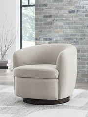 Annbury - Swivel Accent Chair - Light Beige - R&R Furniture Gallery (Fountain Valley, CA)