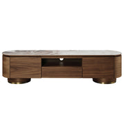 Willene - TV Stand With Ceramic Top - Ceramic Top & Walnut - R&R Furniture Gallery (Fountain Valley, CA)