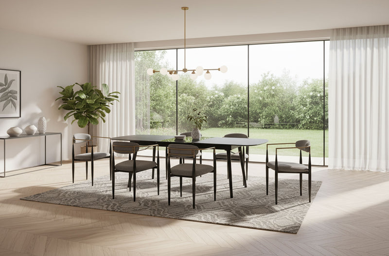 Addax - Modern Black Extendable Dining Table — view 5