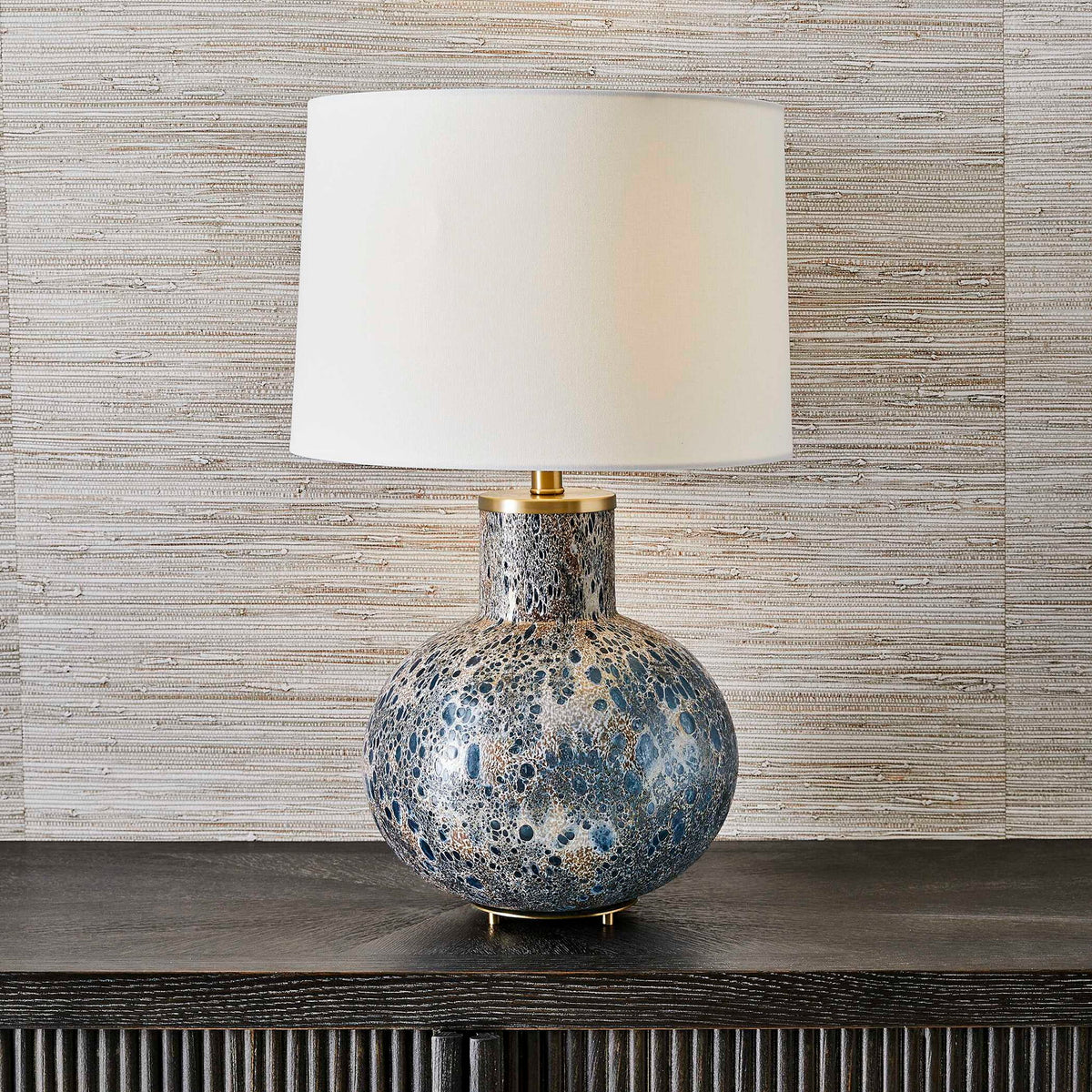 Atmosphere - Low Table Lamp - Blue / Brass / Gold