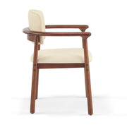 Dining Room Chairs, Ideal For Home & Kitchen (Set of 2) - Beige / Dark Walnut - R&R Furniture Gallery (Fountain Valley, CA)