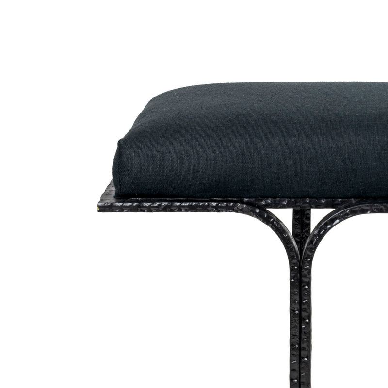 Bryn - Linen Bench - Black