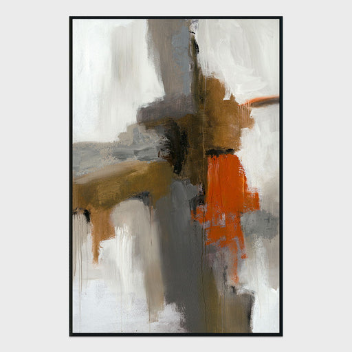 Burst - 40" x 60" Painting Art by Buddy Whitlock - Red / Dark Gray - R&R Furniture Gallery (Fountain Valley, CA)