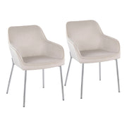 Set of two Lumi Source Daniella contemporary modern dining chairs with sleek design and neutral upholstery.