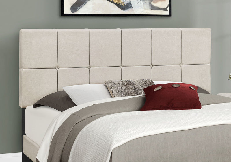 Queen Size Bed, Upholstered, Transitional - Beige - R&R Furniture Gallery (Fountain Valley, CA)