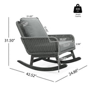 Contemporary Minimalist Wicker Rocking Chair With Soft Cushions And Durable Wooden Frame - R&R Furniture Gallery (Fountain Valley, CA)