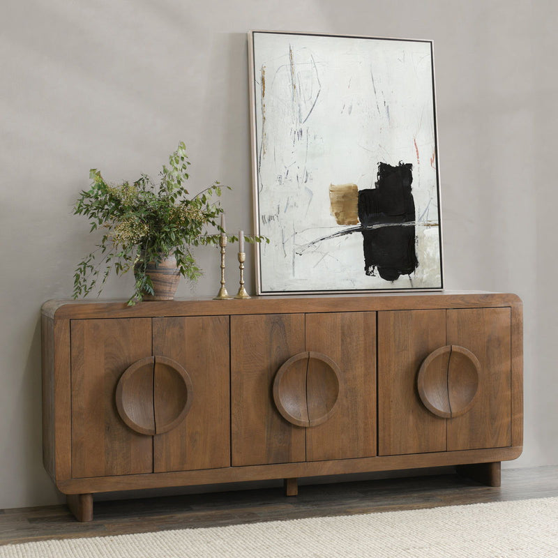 Vally - Wood 6 Door Buffet - Artisan Brown - R&R Furniture Gallery (Fountain Valley, CA)