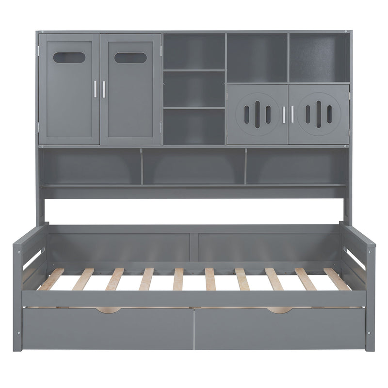 Daybed With All-In-One Cabinet And Shelf - R&R Furniture Gallery (Fountain Valley, CA)