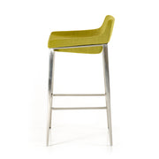 Adhil Mid-Century Green Fabric Bar Stool — view 2