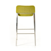 Adhil Mid-Century Green Fabric Bar Stool