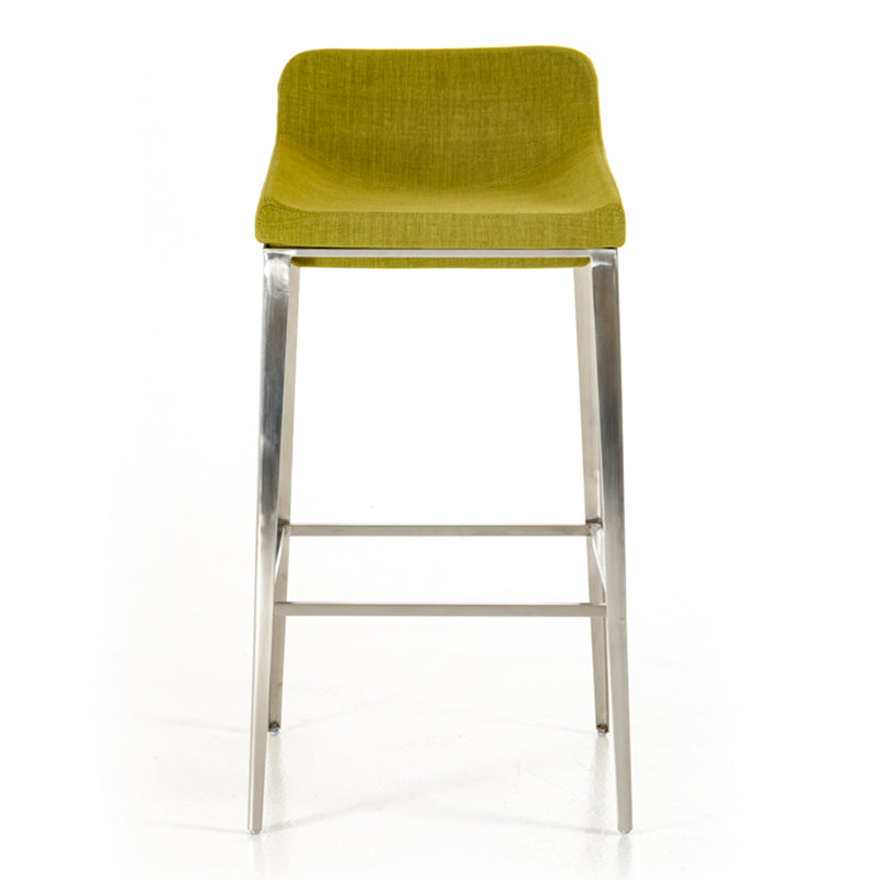 Adhil Mid-Century Green Fabric Bar Stool — view 5