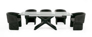 Adler - Modern Black Glass Extendable 63"/94.5" Dining Table — view 2