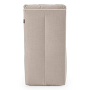 Adrian - Modern Beige Fabric Dining Chair w/ Castor Wheels — view 5