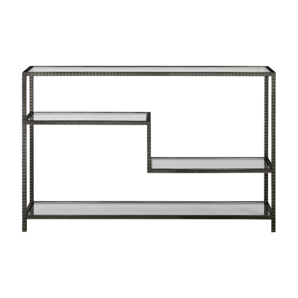 Leo - Industrial Console Table - Silver