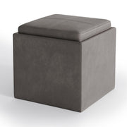 Rockwood - Upholstered Cube Storage Ottoman With Tray - R&R Furniture Gallery (Fountain Valley, CA)