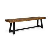 Noble House Cloud outdoor bench with acacia wood frame and slat panel design, suitable for garden or patio seating.