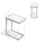 Skyler handcrafted chair side table by Simpli-Home featuring a sleek, modern design with a wooden finish and sturdy legs.