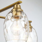 5 Lights Linear Arms With Chain Chandelier - Clear / Gold - R&R Furniture Gallery (Fountain Valley, CA)